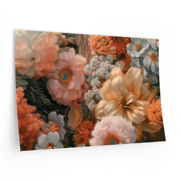 Lustrous Peach Baroque Floral 02  - Wall Decals - Image 5