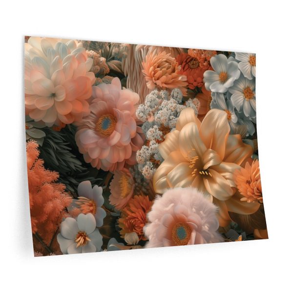 Lustrous Peach Baroque Floral 02  - Wall Decals - Image 6