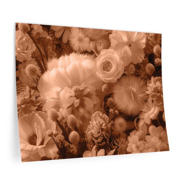 Lustrous Peach Fuzz Tone Baroque Floral 01 - Wall Decals - Image 6