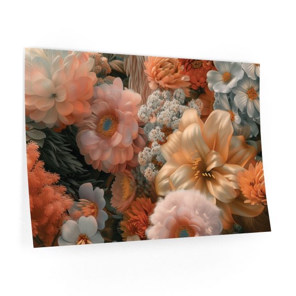 Lustrous Peach Baroque Floral 02  - Wall Decals - Image 2