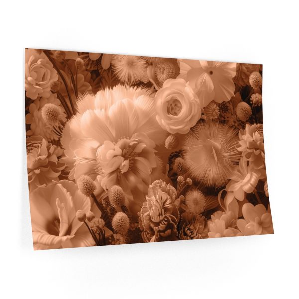 Lustrous Peach Fuzz Tone Baroque Floral 01 - Wall Decals - Image 2