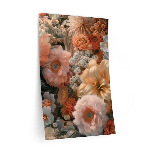 Lustrous Peach Baroque Floral 02  - Wall Decals - Image 3