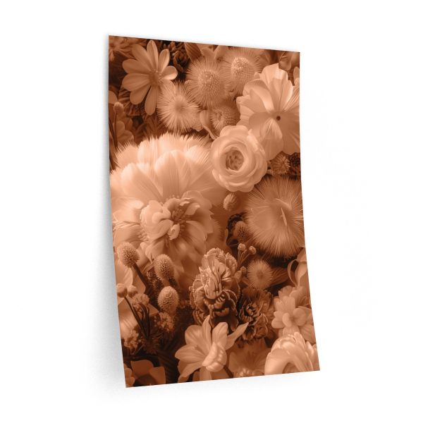 Lustrous Peach Fuzz Tone Baroque Floral 01 - Wall Decals - Image 3