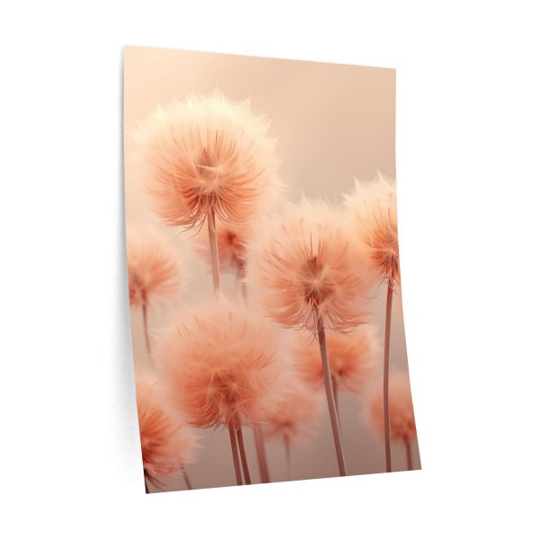 Misty Peach Dandelions  - Wall Decals