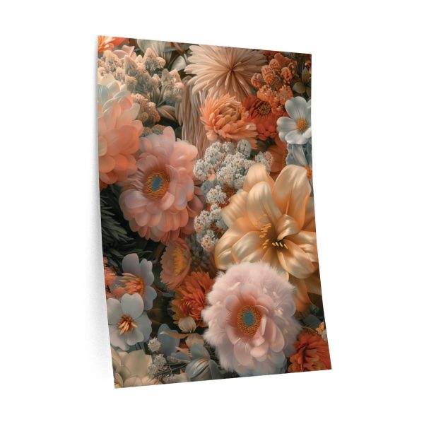 Lustrous Peach Baroque Floral 02  - Wall Decals - Image 4