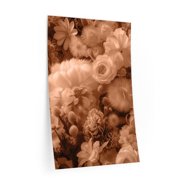 Lustrous Peach Fuzz Tone Baroque Floral 01 - Wall Decals