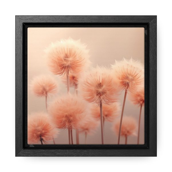 Misty Peach Dandelions - Gallery Canvas Wraps, Square Frame - Image 6