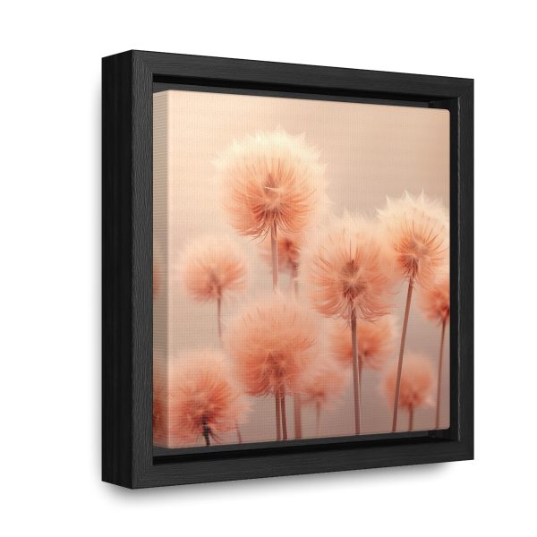 Misty Peach Dandelions - Gallery Canvas Wraps, Square Frame - Image 7