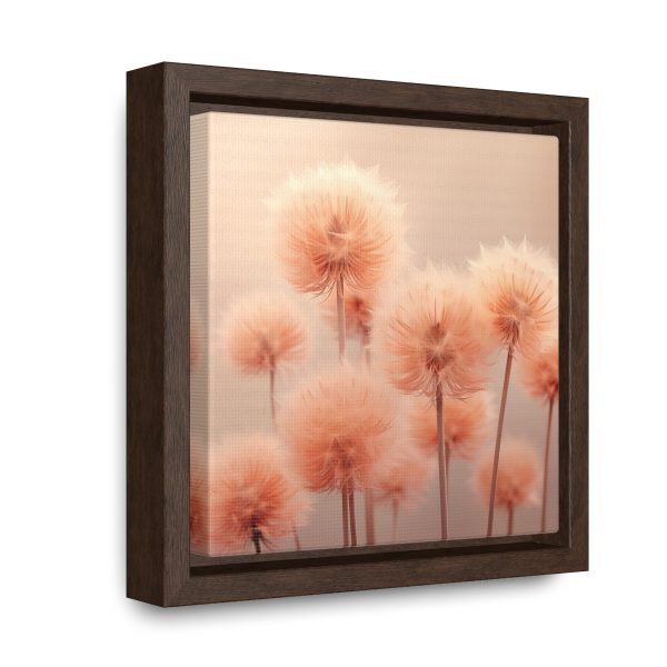 Misty Peach Dandelions - Gallery Canvas Wraps, Square Frame - Image 12