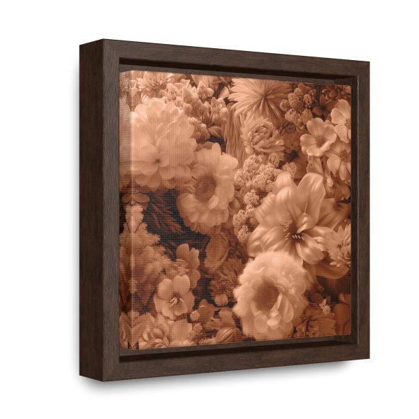 Lustrous Peach Fuzz Tone Baroque Floral 02 - Gallery Canvas Wraps, Square Frame - Image 12