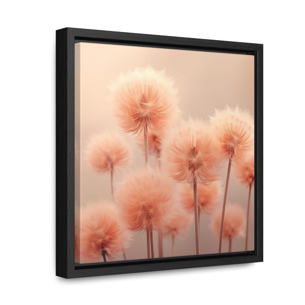 Misty Peach Dandelions - Gallery Canvas Wraps, Square Frame - Image 17