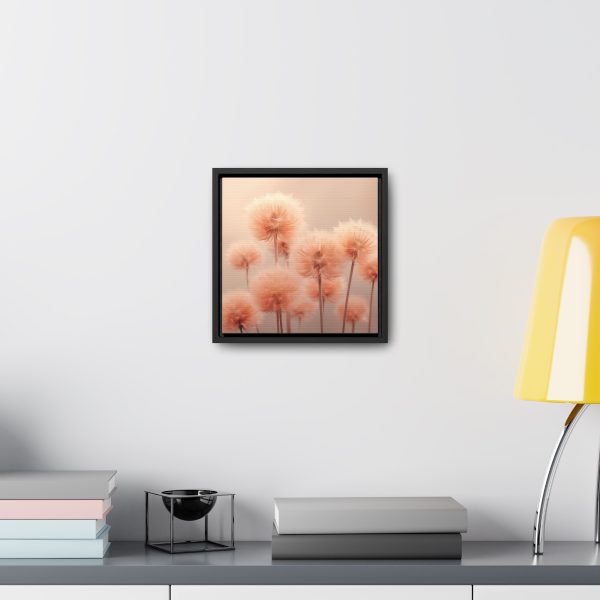 Misty Peach Dandelions - Gallery Canvas Wraps, Square Frame - Image 19