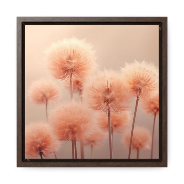 Misty Peach Dandelions - Gallery Canvas Wraps, Square Frame - Image 21