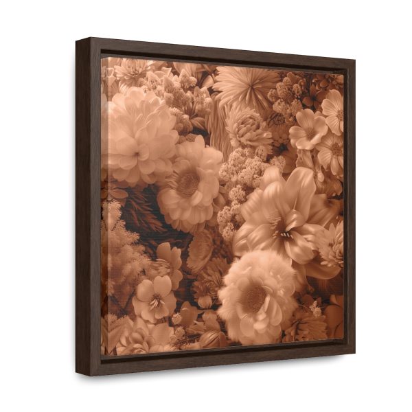 Lustrous Peach Fuzz Tone Baroque Floral 02 - Gallery Canvas Wraps, Square Frame - Image 22