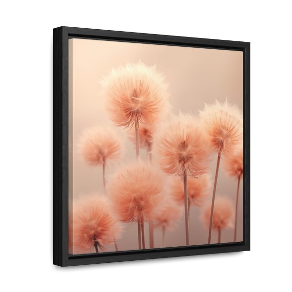 Misty Peach Dandelions - Gallery Canvas Wraps, Square Frame - Image 27