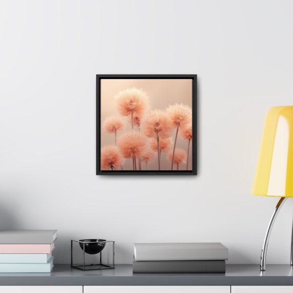 Misty Peach Dandelions - Gallery Canvas Wraps, Square Frame - Image 29