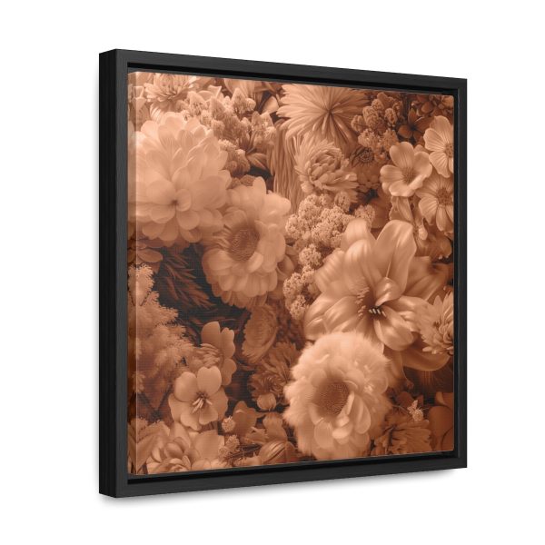 Lustrous Peach Fuzz Tone Baroque Floral 02 - Gallery Canvas Wraps, Square Frame - Image 27