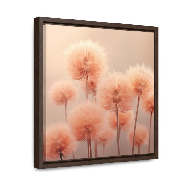 Misty Peach Dandelions - Gallery Canvas Wraps, Square Frame - Image 32