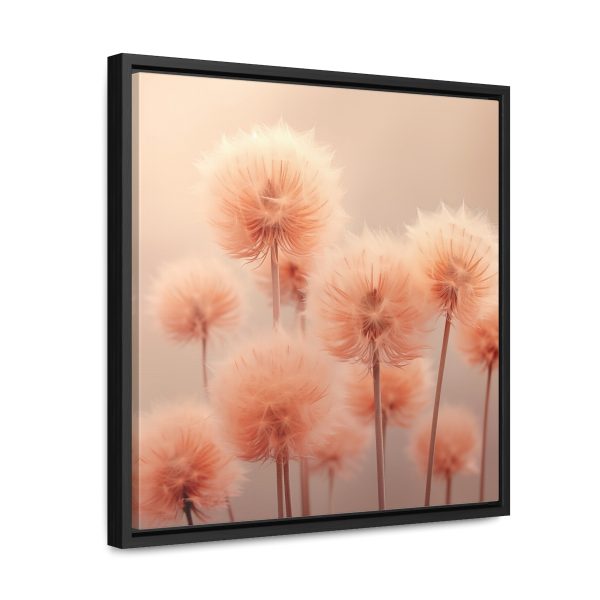 Misty Peach Dandelions - Gallery Canvas Wraps, Square Frame - Image 37