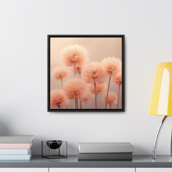 Misty Peach Dandelions - Gallery Canvas Wraps, Square Frame - Image 39