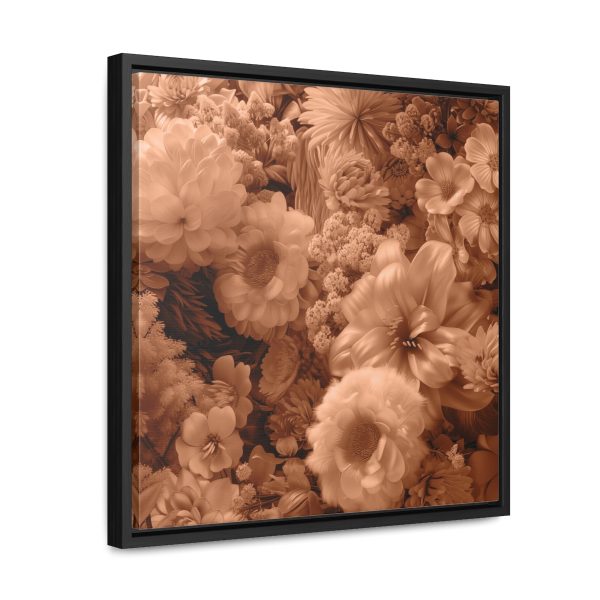 Lustrous Peach Fuzz Tone Baroque Floral 02 - Gallery Canvas Wraps, Square Frame - Image 37