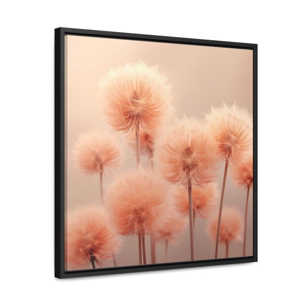 Misty Peach Dandelions - Gallery Canvas Wraps, Square Frame - Image 47