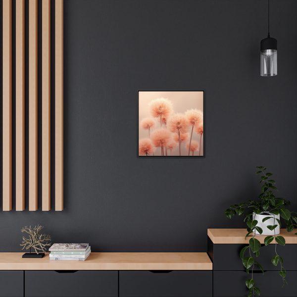 Misty Peach Dandelions - Gallery Canvas Wraps, Square Frame - Image 50