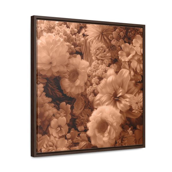 Lustrous Peach Fuzz Tone Baroque Floral 02 - Gallery Canvas Wraps, Square Frame - Image 52