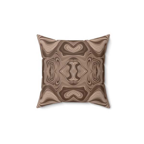 Lipnotic Kaleidoscope Background In Almondine 02 - Spun Polyester Square Pillow - Image 4