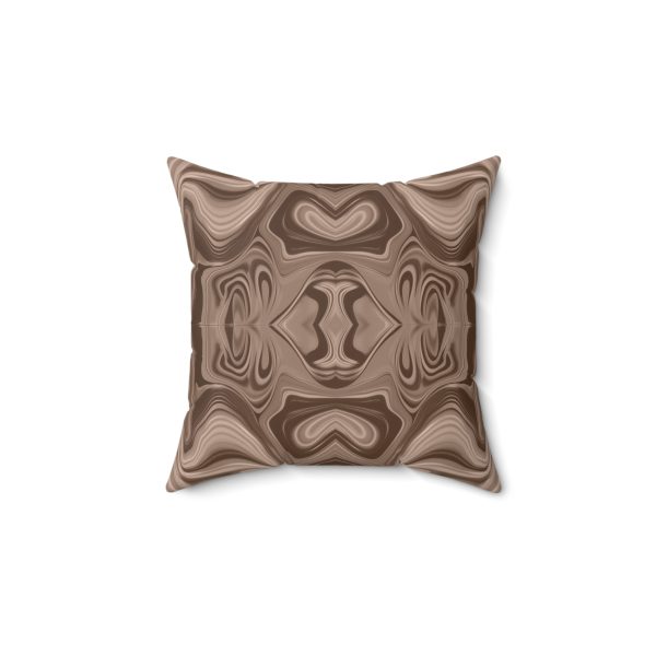 Lipnotic Kaleidoscope Background In Almondine 02 - Spun Polyester Square Pillow - Image 5