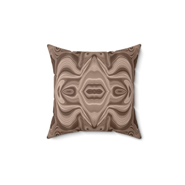 Lipnotic Kaleidoscope Background In Almondine 03 - Spun Polyester Square Pillow - Image 4