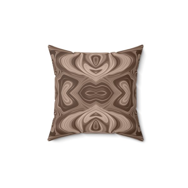 Lipnotic Kaleidoscope Background In Almondine 04 - Spun Polyester Square Pillow - Image 4