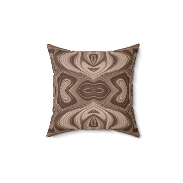 Lipnotic Kaleidoscope Background In Almondine 04 - Spun Polyester Square Pillow - Image 5