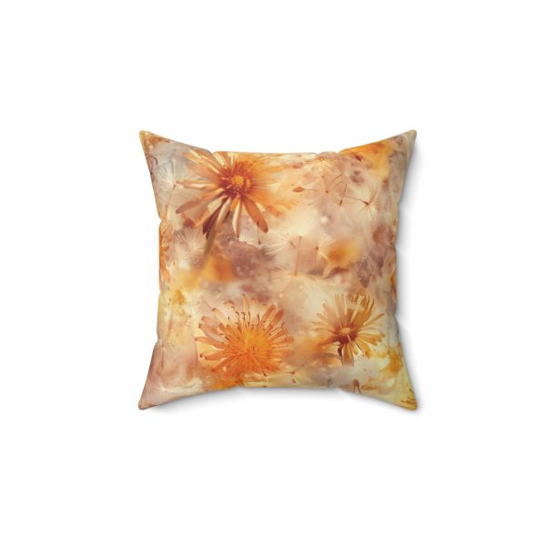 Dandelion Amber Inclusion Print - Spun Polyester Square Pillow - Image 4