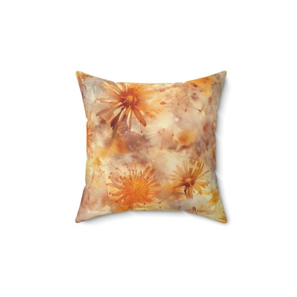 Dandelion Amber Inclusion Print - Spun Polyester Square Pillow - Image 5