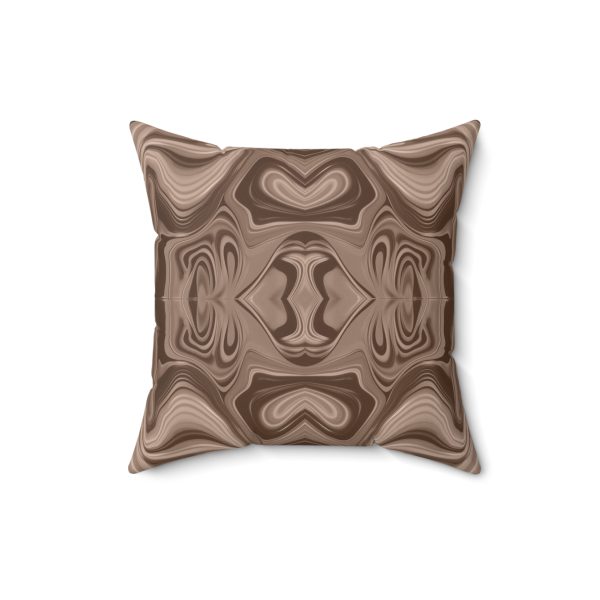 Lipnotic Kaleidoscope Background In Almondine 02 - Spun Polyester Square Pillow - Image 7