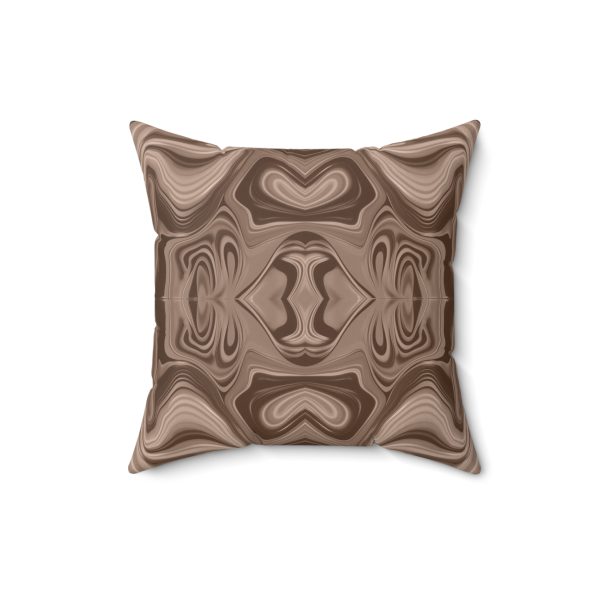 Lipnotic Kaleidoscope Background In Almondine 02 - Spun Polyester Square Pillow - Image 8