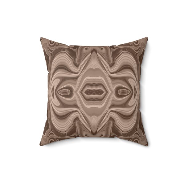 Lipnotic Kaleidoscope Background In Almondine 03 - Spun Polyester Square Pillow - Image 7