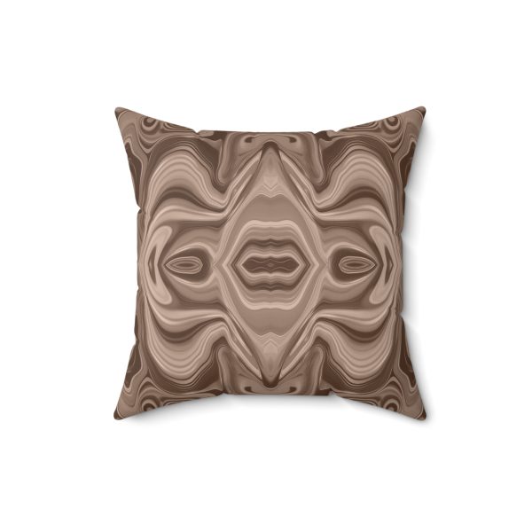 Lipnotic Kaleidoscope Background In Almondine 03 - Spun Polyester Square Pillow - Image 8