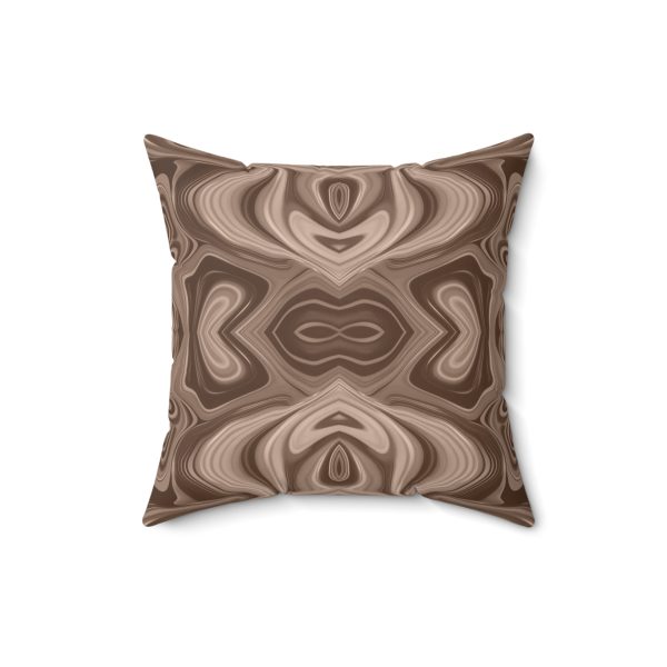 Lipnotic Kaleidoscope Background In Almondine 04 - Spun Polyester Square Pillow - Image 7