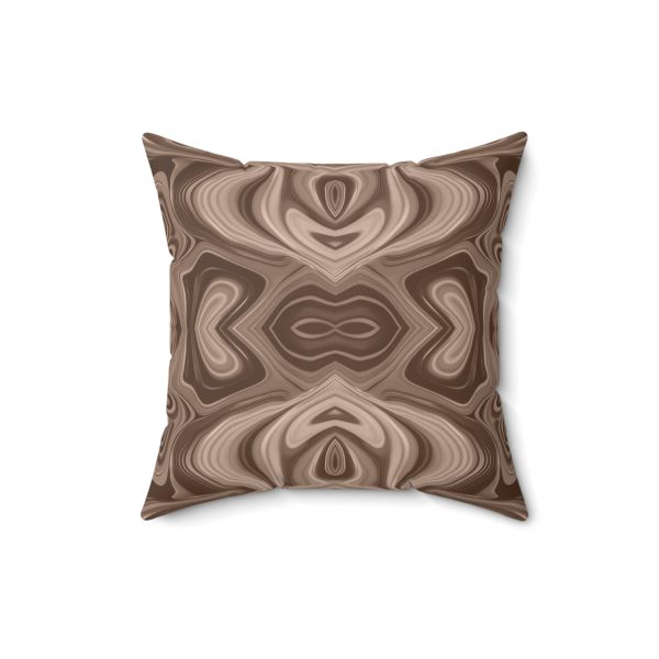 Lipnotic Kaleidoscope Background In Almondine 04 - Spun Polyester Square Pillow - Image 8