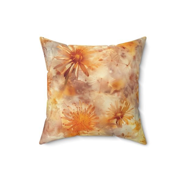 Dandelion Amber Inclusion Print - Spun Polyester Square Pillow - Image 7