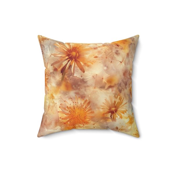 Dandelion Amber Inclusion Print - Spun Polyester Square Pillow - Image 8