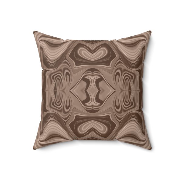 Lipnotic Kaleidoscope Background In Almondine 02 - Spun Polyester Square Pillow - Image 10