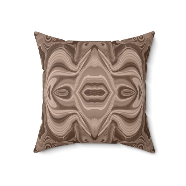 Lipnotic Kaleidoscope Background In Almondine 03 - Spun Polyester Square Pillow - Image 10