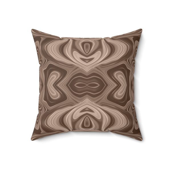 Lipnotic Kaleidoscope Background In Almondine 04 - Spun Polyester Square Pillow - Image 10