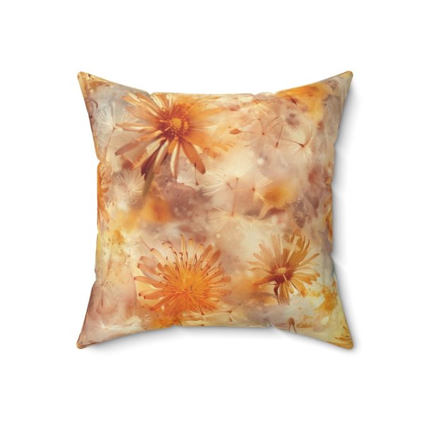 Dandelion Amber Inclusion Print - Spun Polyester Square Pillow - Image 10