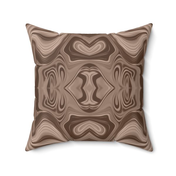 Lipnotic Kaleidoscope Background In Almondine 02 - Spun Polyester Square Pillow