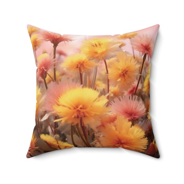 Fuzzy Dandelion Fantasy - Spun Polyester Square Pillow - Image 2