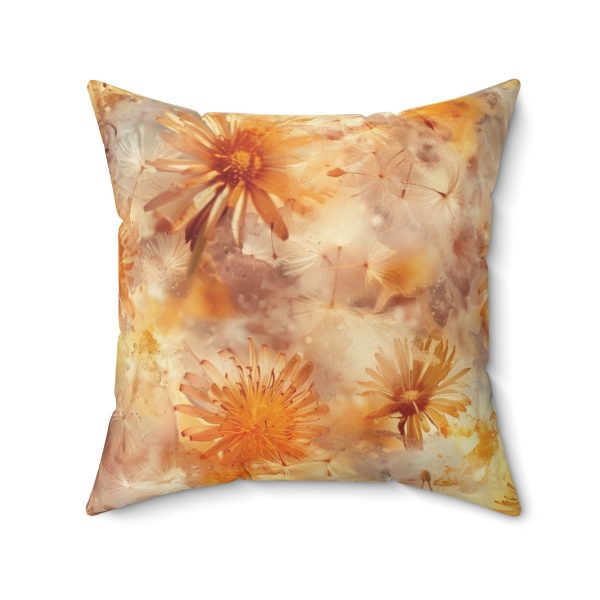 Dandelion Amber Inclusion Print - Spun Polyester Square Pillow